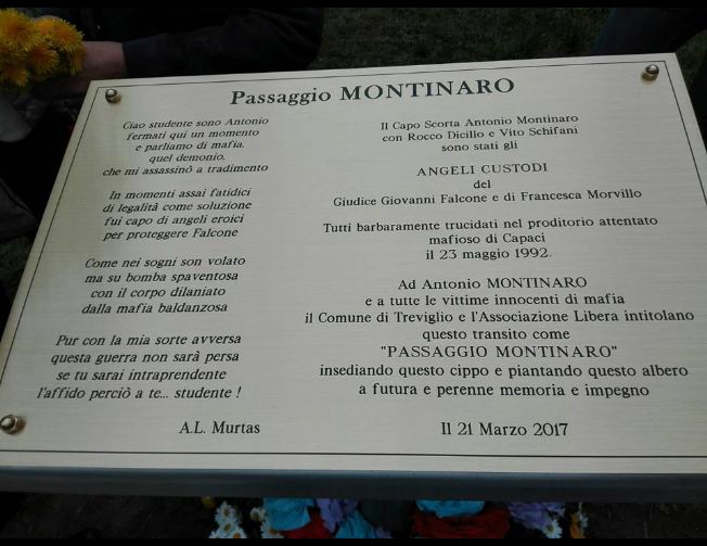 Il commissario trevigliese Murtas ricorda Antonio Montinaro, ucciso con la scorta di Falcone